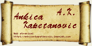 Ankica Kapetanović vizit kartica